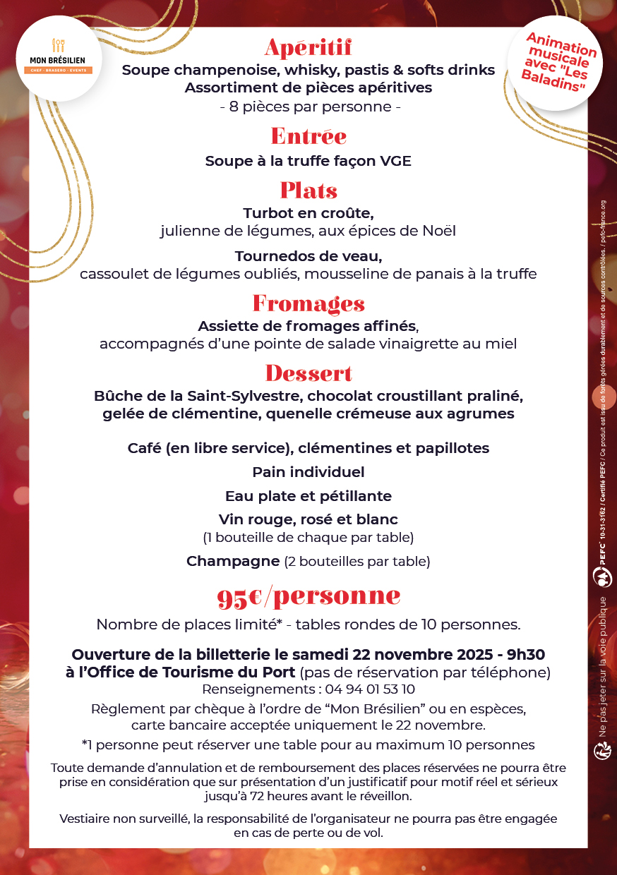 12 31 2025 REVEILLON LALONDE 2025 MENU