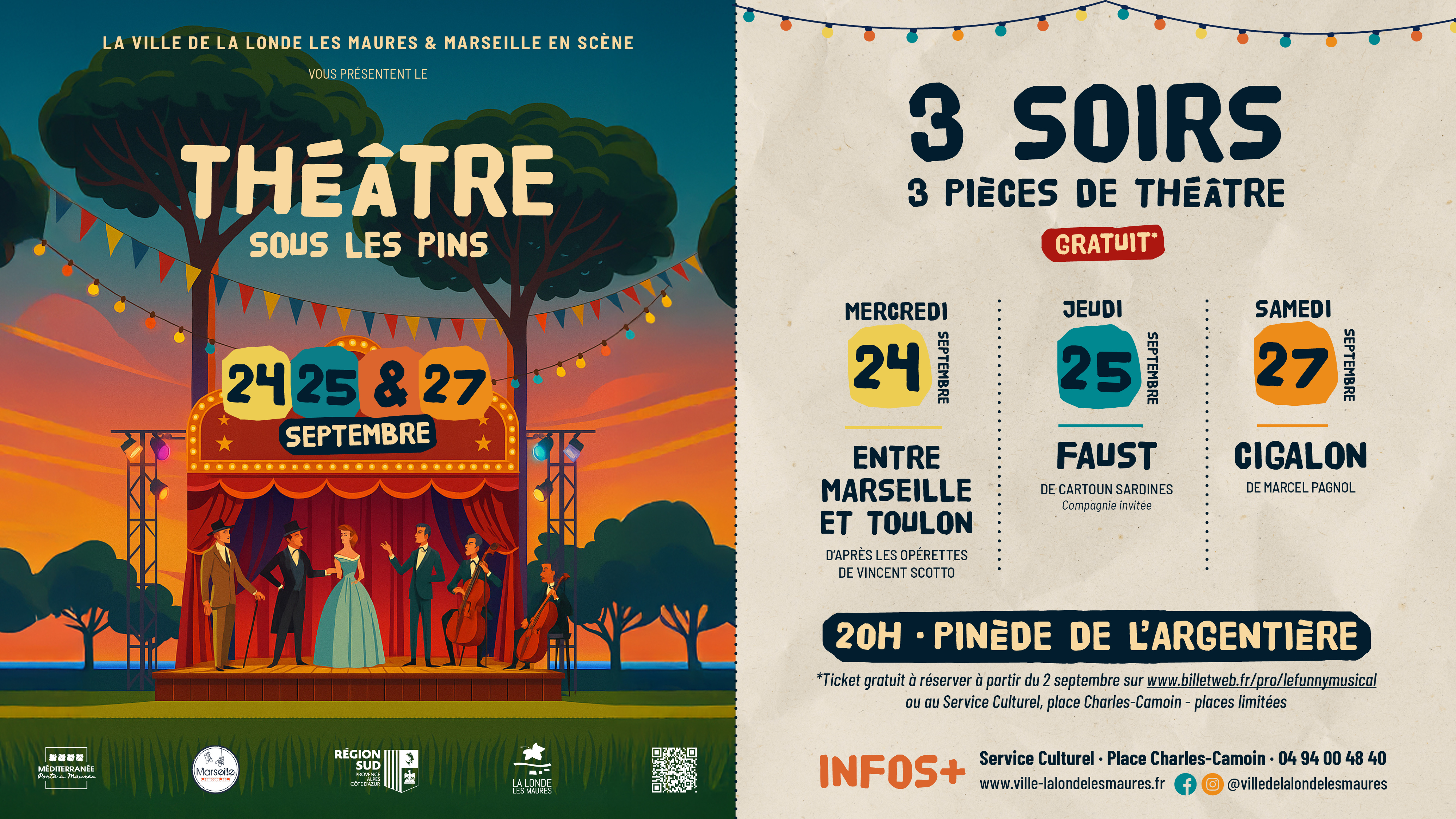 09 24 25 27 2025 THEATRE SOUS LES PINS AFFICHE