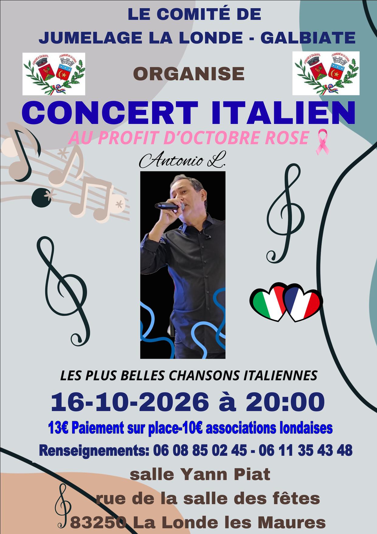 10 16 2026 concert italien
