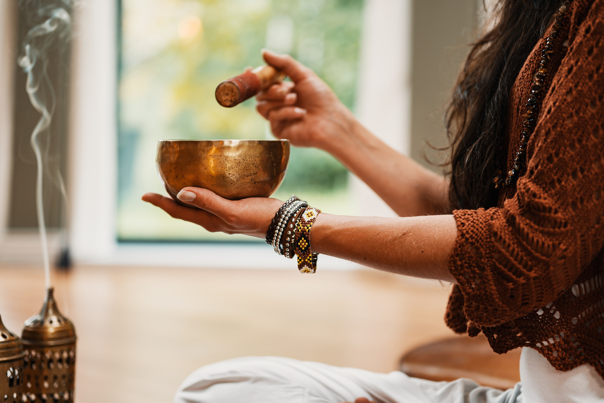 Séance de relaxation aux bols tibétains
