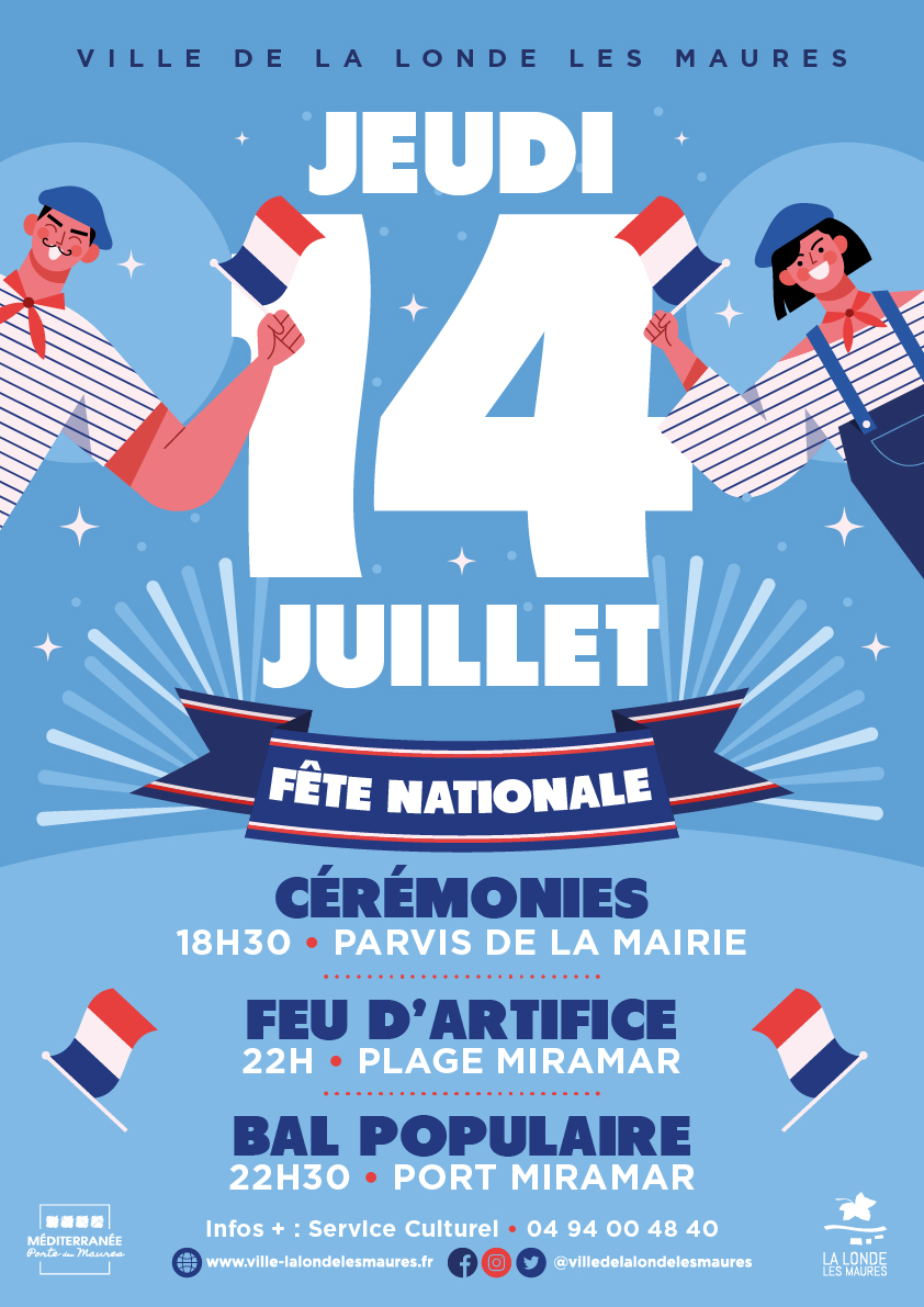 Feu Artifice La Londe Les Maures 2022 Cérémonies du 14 juillet-MANIFESTATION