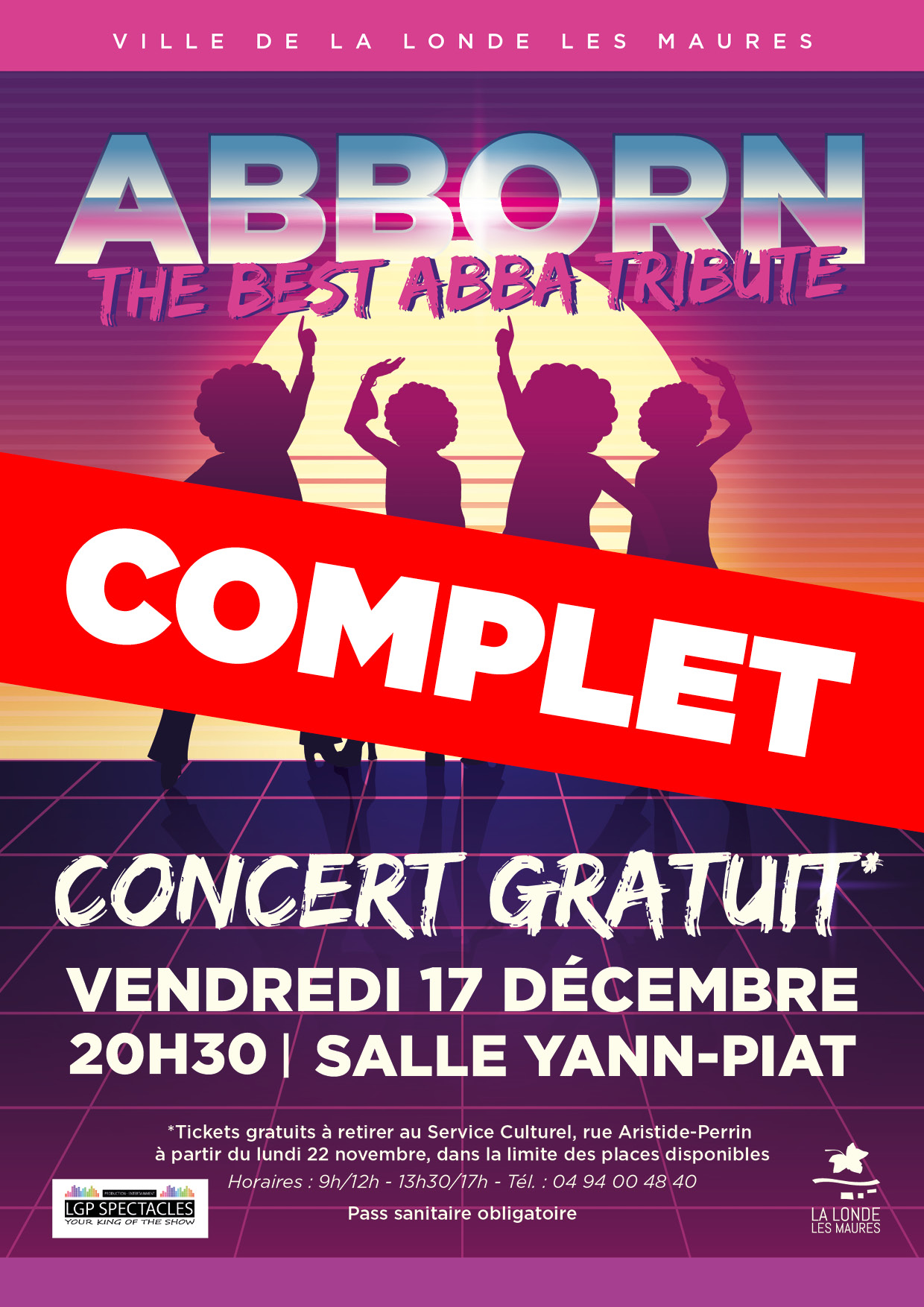 AFFICHE CONCERT ABBA 17DEC2021